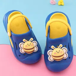 Oh! Pair Back Strap Closure Clog With Honey Bee Applique - Blue-picture-38