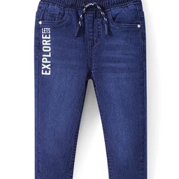 Babyhug Denim Washed Full Length  Jeans with Stretch- Blue-image-31