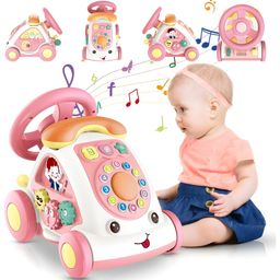 YAMAMA Musical Toys For Kids Dreaming Party Universal Wheel Phone Vehicle Car Kids Toys With Lights And Music Educational Kids Development Toys - Pink-27