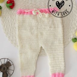 Woonie Colour Blocked Handmade Pant - Cream-image-4