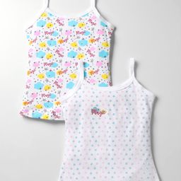 Bodycare Cotton Knit Slips With Star Print Pack Of 2 - White-image-68