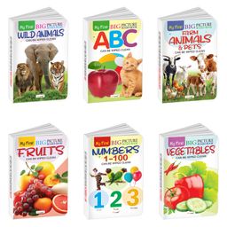 My First Big Picture Board Book ABC, Numbers 1-100, Fruits, Vegetables and more : Picture board books for kids, Educational board books for children | Pack of 6 board books - English-5