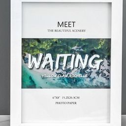 The Procure Store Plain Wooden Table Photo Frame- White-22