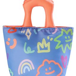 House of Quirk Insulated Lunch Bag for Office School & Travel Leakproof Tiffin Carry Bag for Men & Women Stylish Printed Cooler Organizer - Peachy Blue-picture-10