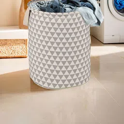 Kuber Industries Grey 4 Pieces Printed Cotton Laundry Bags 60 L Each-47