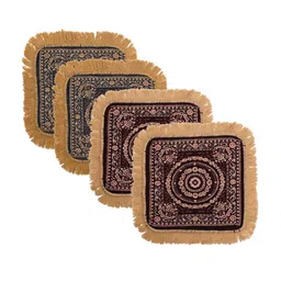 Kuber Industries Purple & Grey 4 Pieces Printed Pooja Mats-picture-22