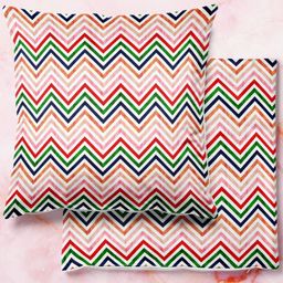 ArtzFolio Multicoloured Set of 2 Velvet Square Cushion Covers-image-55