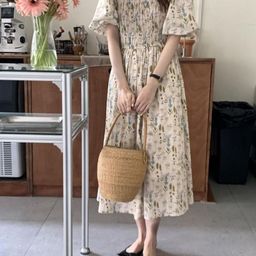 StyleCast Floral Print Bell Sleeve A-Line Midi Dress-image-62