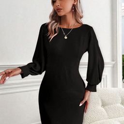 Stylecast X Kotty Puff Sleeve Sheath Dress-image-66