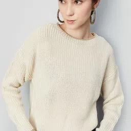 max Women Ribbed Pullover Sweaters-image-130