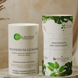 GUT & BEYOND Magnesium Glycinate Gummies- 60 gummies- Strawberry Flavor-21