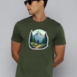 KaamBhari Graphic Printed Round Neck Regular Fit Cotton T-shirt-picture-40