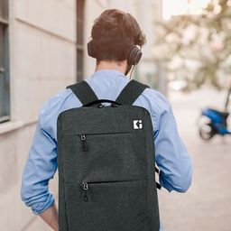 Kuber Industries 6 Compartment ( 3 Zipper ) Multi-Functional Office Bags for Men | Black-44