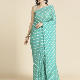 ASISA Striped Organza Party Saree-image-42