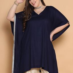 LetsDressUp Women V-Neck Kaftan Kurta-image-92