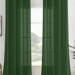 HOMEMONDE Green Set of 2 Sheer Door Curtain-38
