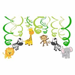 Party Propz Animals Hanging Swirls Pack Of 12 - Multicolor-image-28