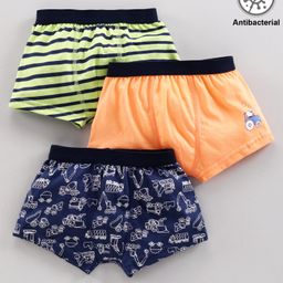 Babyoye Cotton Antibacterial Finish Blend Printed Antibacterial Trunk Pack of 3 - Orange-image-59