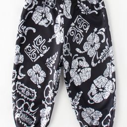 Kookie Kids Full Length Lounge Pant Floral Print - Black-image-70