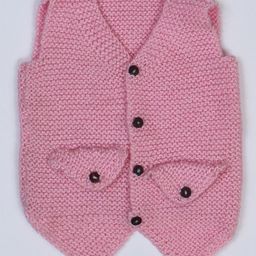 USHA ENTERPRISES Sleeveless Solid Vest - Pink-image-1