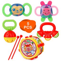 Fiddlerz Rattle & Musical Drum Baby Pack of 5 - Multicolor-19