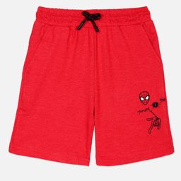 Kidsville Spider Man Featured Shorts - Red-image-5