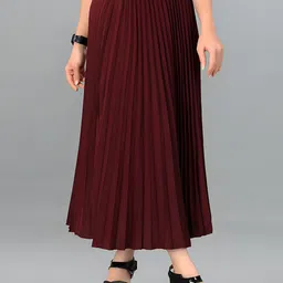 ZWERLON Pleated Midi Skirt-image-85