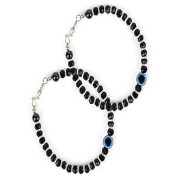 Paavni Unisex Kids 2 Sterling Silver Handcrafted Silver-Plated Wraparound Bracelet-image-16