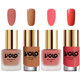 VOLO Set Of 4 Velvet Matte & Extra Shine Nail Polish-8 ml & 9.9 ml Each Shade 38-41-64-49 image 1