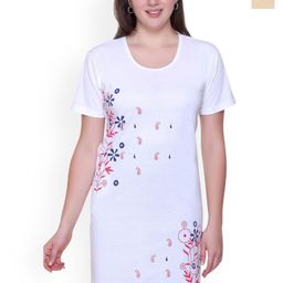 FIRST SLEEP Pack Of 2 Printed Oversized-Fit Pure Cotton Long T-Shirt-image-62