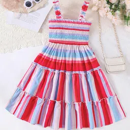 INCLUD Striped Fit & Flare Dress-image-13