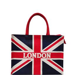 earthbags Geometric Printed Structured Handheld Bag image 1