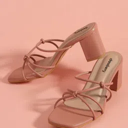 DressBerry Party Block Sandals with Bows-35