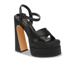 Flat n Heels Block Sandals with Buckles image 2