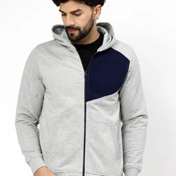 Kalt Men Colourblocked Hood Neck Sweatshirt-picture-19