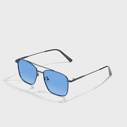 SAM & MARSHALL Vein Unisex Square UV Protection Sunglasses VEIN_BLUE_BLUE_2925-Blue-36