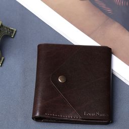 LOUIS STITCH Men Handcrafted Leather Two Fold Wallet-37