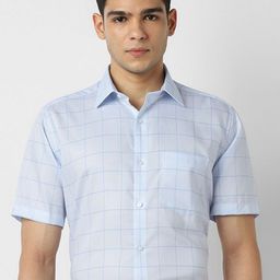 Van Heusen Windowpane Checks Checked Pure Cotton Formal Shirt-image-16