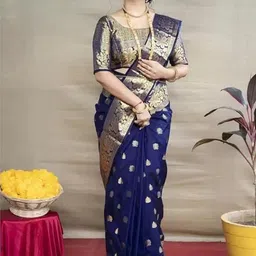 Lookmark Woven Design Zari Banarasi Saree-image-42