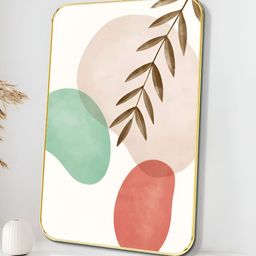 SAF White & Green Leaves Printed Wall Art-24