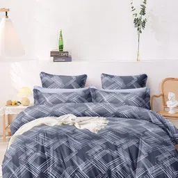 CHHILAKIYA Multicoloured Floral 210 TC Queen Bedsheet with 2 Pillow Covers-image-86