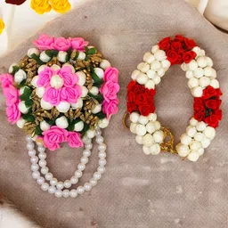 Gadinfashion Women Pack Of 2 Bridal Flower Juda Mogra Gajra Bun-88