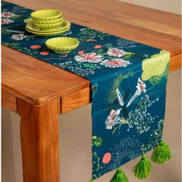 FREEDOM TREE Blue Printed Cotton Table Runner-image-78