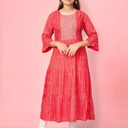 Muhuratam Girls Printed Kurta Set-picture-55