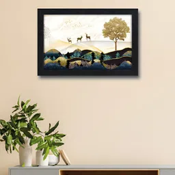 RANDOM Off White & Mustard Floral And Botanical Wall Art-6