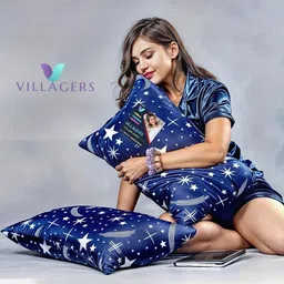 VILLAGERS Unisex Blue Pillows-picture-38