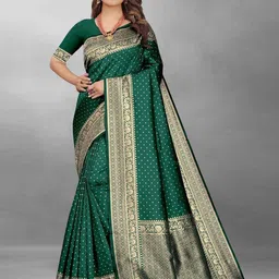 NS WORLD Woven Design Satin Saree-picture-2