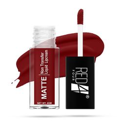 RED 4 Non Transfer Matte Liquid Lipstick - 4 g - Iconic Red - 130-53
