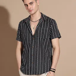 Anouk Men Smart Floral Opaque Printed Casual Shirt-image-92