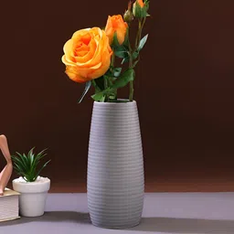 Myntra Elegant Homes Orange & Green 2 Pieces Rose Artificial Flower-7